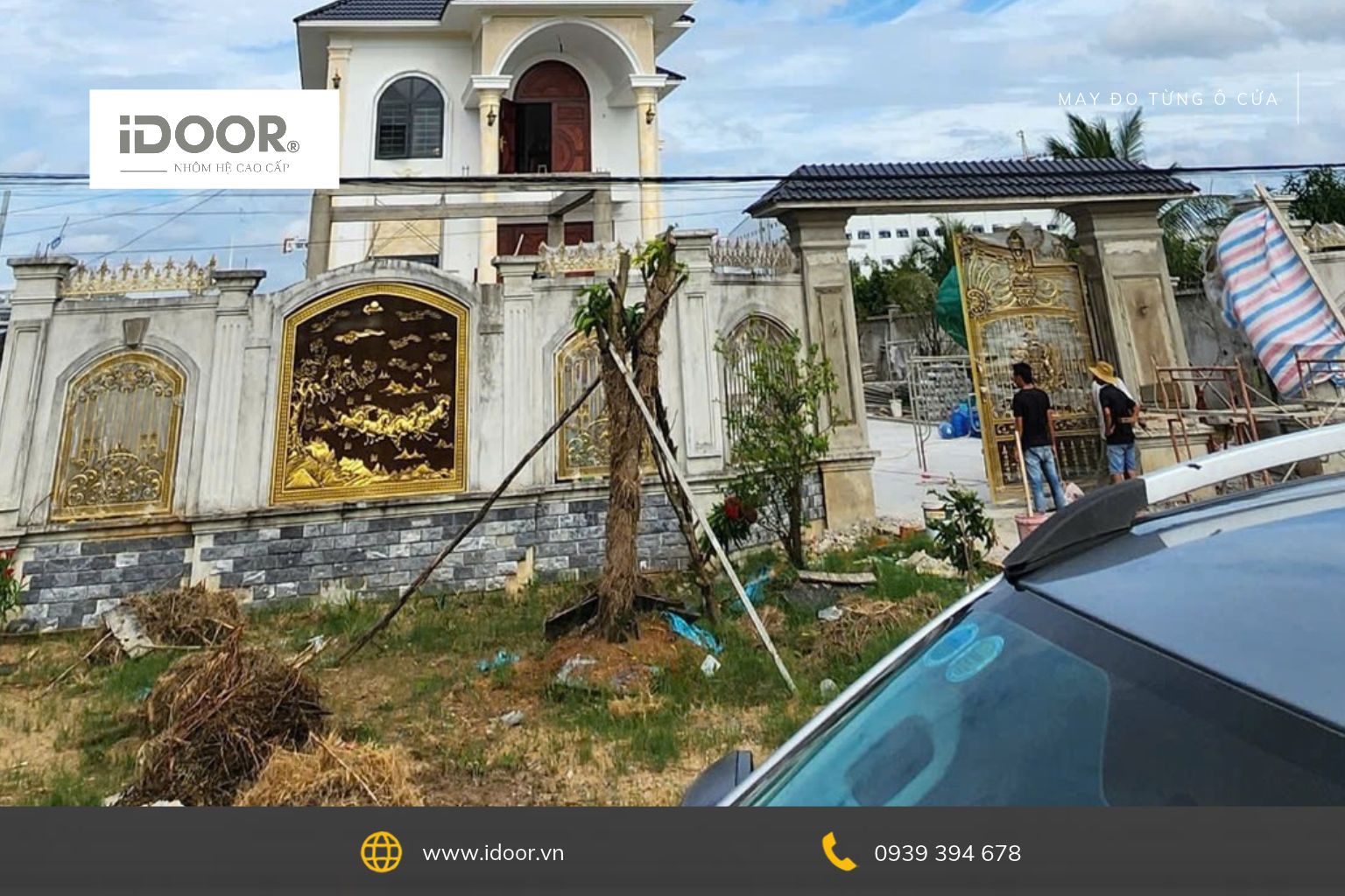 iDOOR hoàn thiện hệ cửa nhôm khung đen