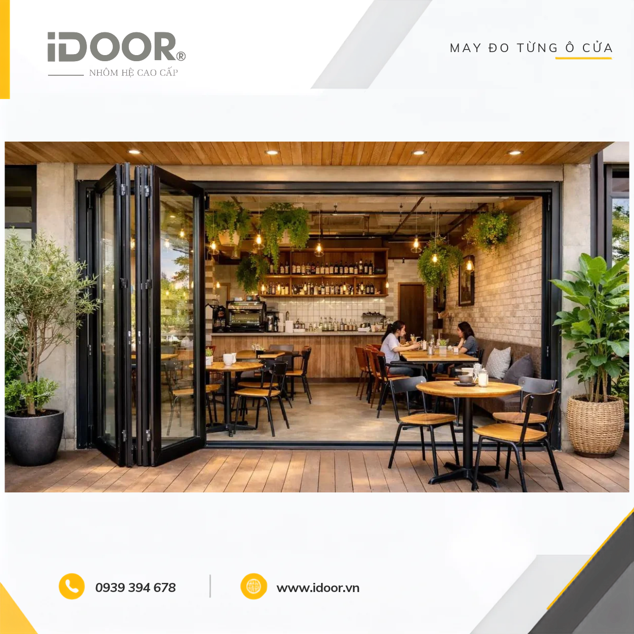 Cửa xếp trượt Xingfa và vách kính cho shophouse